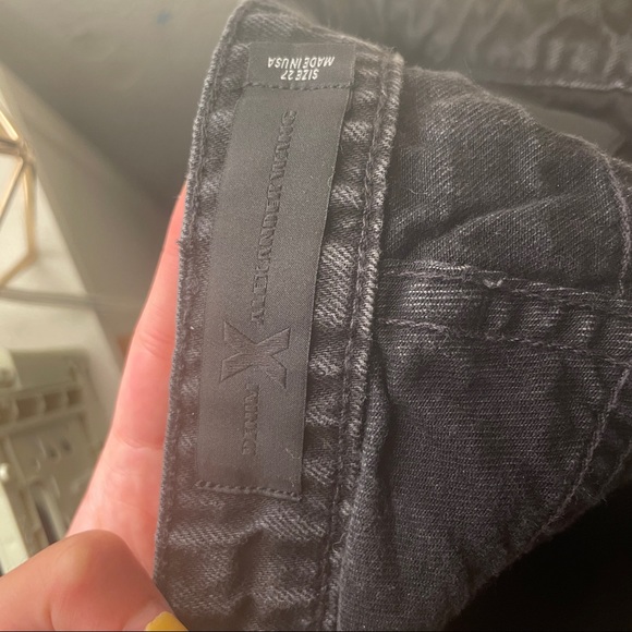 Alexander Wang Black Denim Shorts with embroidery on back - Picture 4 of 4